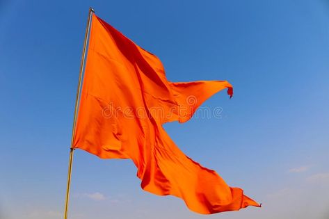 Photo about Flag of Maratha Empire founded by Chhatrapati Shivaji Maharaj in Maharashtra, India. Image of flag, maharaj, orange - 100792368 Orange Flag Hindu Wallpaper, Orange Flag, Maratha Empire, Maharaj Wallpapers, Shri Ram Wallpaper, Instagram Logo Transparent, Chhatrapati Shivaji Maharaj, Indian Flag Images, Shivaji Maharaj Hd Wallpaper