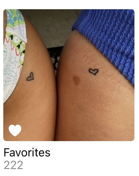 angel numbers 222 matching best friend hip tattoos heart aesthetic Angel Number 222, Bff Tattoos, Angel Numbers, Hip Tattoo, Heart Tattoo, Tattoos