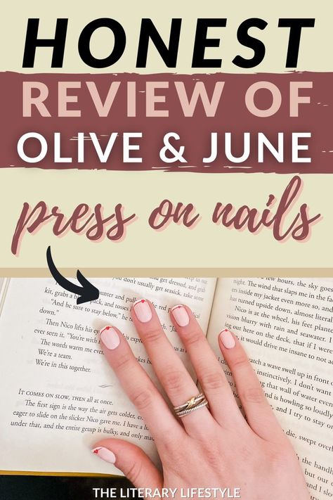 Honest Review of Olive & June Press On Nails (+ Discount Code) Olive And June Press On Nails, Olive And June Nails, Olive June, June Nails, Best Press On Nails, Sea Sickness, Olive And June, Happy Nails, Puffy Heart