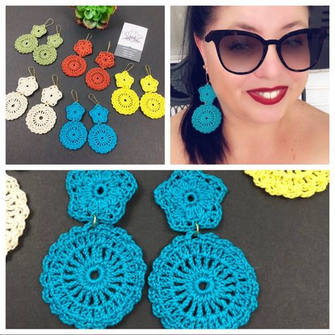 Crochet earrings free pattern