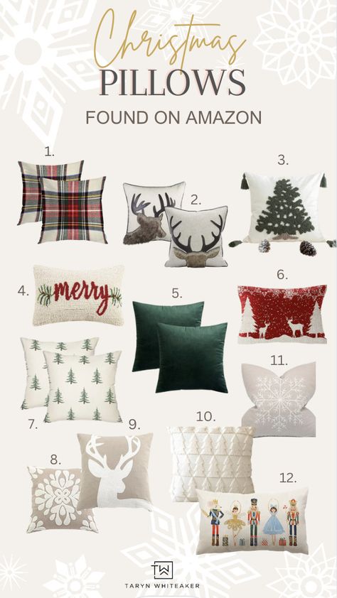 Christmas Throw Pillows Couch Living Room, Grey Couch With Christmas Pillows, Gray Couch Christmas Pillows, Christmas Sofa Pillows Decorating Ideas, Christmas Pillows Couch, Christmas Pillow Arrangement On Couch, Christmas Living Room Pillows, Christmas Couch Decor Throw Pillows, Christmas Pillows On Couch Ideas