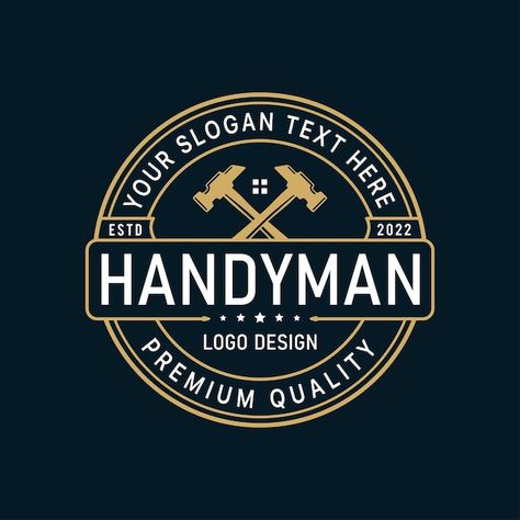 Handyman Logo Design, Style Logo Design, Handyman Logo, Spiritual Logo, Vintage Logos, Cake Logo Design, Restaurant Logo, Bakery Logo Design, Unique Logo Design