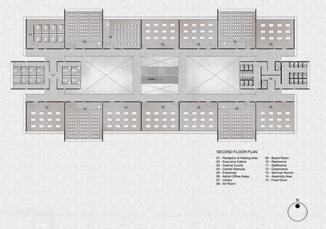 CMRU Admin and Academic Block,Second Floor Plan School Floor Plan, Block Plan, School Building Design, Lecture Hall, Block Layout, School Site, Campus Design, Building Layout, Rpg Ideas