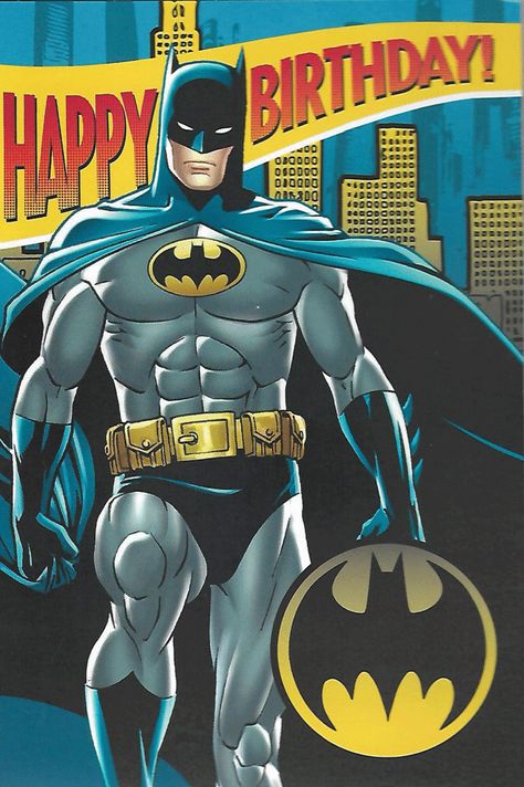 Batman Happy Birthday, Happy Birthday Superhero, Birthday Hug, Happy Birthday 18th, Happy Birthday Kids, Batman Pictures, Birthday Cartoon, Batman Poster, Happy Birthday Quotes Funny