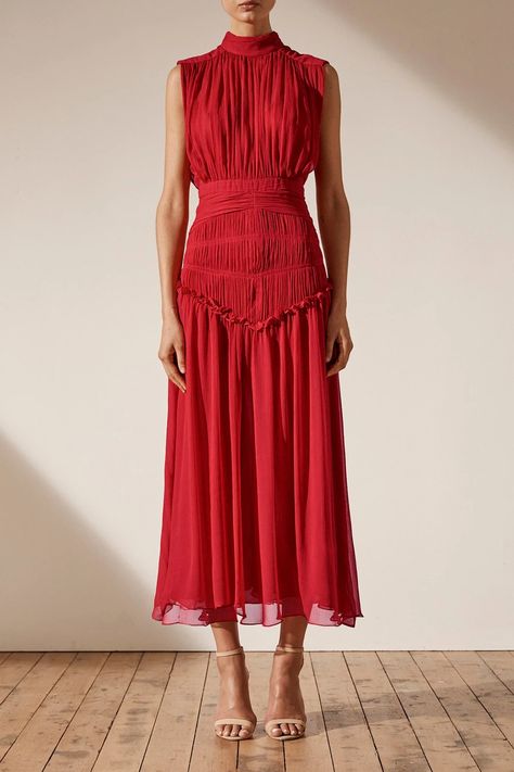 Clemence High Neck Midi Dress | Scarlett | Dresses | Shona Joy – Shona Joy International High Waist Maxi Dress, Chiffon Long Dress, High Neck Midi Dress, High Neck Maxi Dress, Scarlett Dresses, Random Fashion, Shona Joy, Chiffon Dress Long, Chiffon Midi Dress