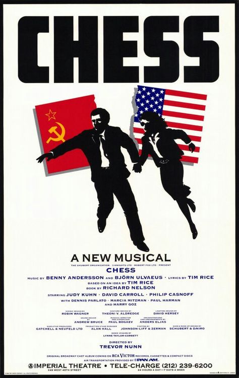 Original Chess Musical Poster Chess Musical, Broadway Poster, Chess Champion, Broadway Quotes, Audition Songs, Drowsy Chaperone, One Night In Bangkok, Wicked Broadway, Broadway Posters