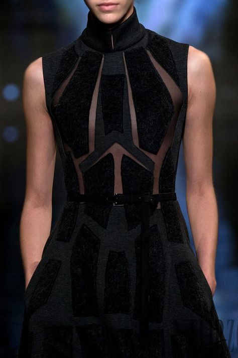 Space Fashion, Geometric Fashion, Futuristic Fashion, Dark Fashion, Fall 2014, Donna Karan, Couture Dresses, Punk Fashion, Costume Design