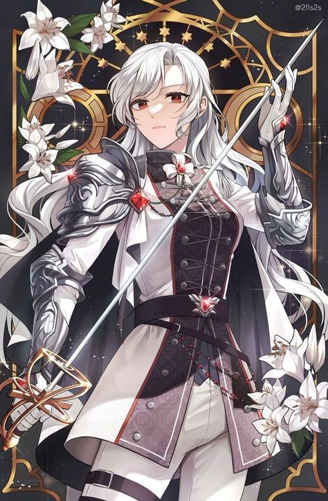 Anime Warrior, Anime Princess, Warrior Princess, Female Character Design, Anime Artwork, Anime Outfits, White Hair, Swords, Anime Character Design