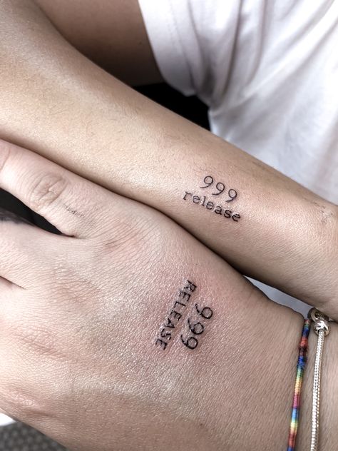 999 Release Tattoo, Release Tattoo Ideas, 999 Tatoos, Tattoo Ideas 999, 999 Angel Number Tattoo, 999 Tattoo Ideas, 999 Tattoo Design, Release Tattoo, 999 Tattoo