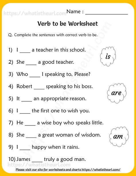 Verb to be Worksheets for Grade 2 - Your Home Teacher First Standard English Worksheet, Second Standard English Worksheet, Simple And Complex Sentences, To Be Worksheet, Linking Verbs Worksheet, Simple Present Tense Worksheets, Helping Verbs Worksheet, Nouns And Verbs Worksheets, Worksheets For 2nd Grade