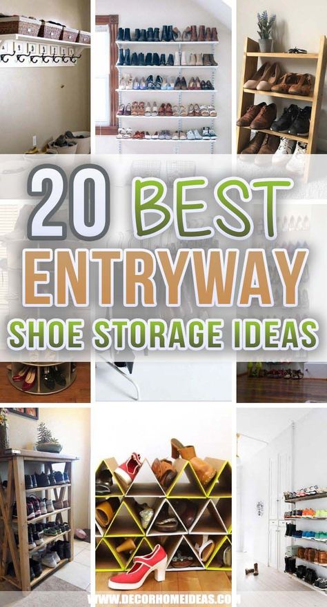 Shoe Organization Garage Entryway, Shoe Storage Solutions Entryway, Shoe Storage Mudroom Ideas, Shoe Rack For Small Space Entry Ways, Entry Shoe Storage Ideas Small Spaces, Entryway Closet Shoe Storage, Glove Storage Ideas Entryway, Shoe Storage In Porch, Shoe Organization By Front Door