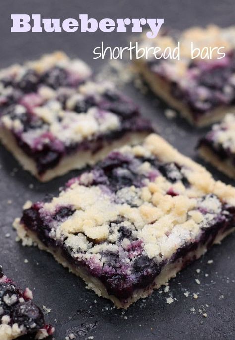 Blueberry shortbread bars - Easy Cheesy Vegetarian Blueberry Shortbread Bars, Blueberry Shortbread, Shortbread Desserts, Newlywed Life, Shortbread Bars Recipes, Blueberry Crumb Bars, Blueberry Crumble Bars, Completely Delicious, Baking Skills