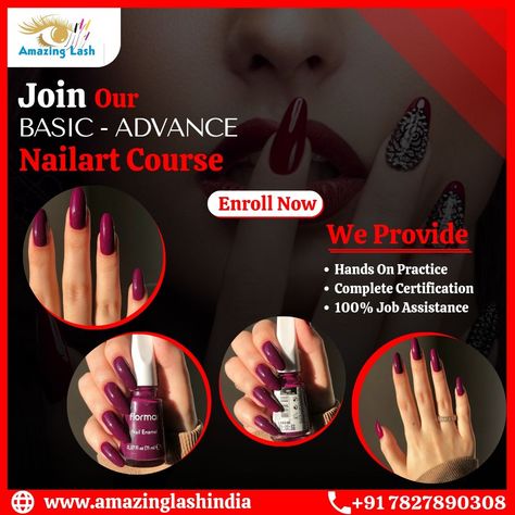 Take your nail art skills to the next level with our basic to advanced course at Amazing Lash! From the basics to advanced techniques, we've got you covered. Enrol now and become a pro at creating stunning nail art designs New Batch starting soon from- 01/01/2023 (enroll now) DM For any Queries For services please contact us at on-7827890308 For more info visit our website-🌐 www.amazinglashindia. . . #nails2inspire #nailartcourse #nailtrends #stunningnails #nailart Nail Art Course, Nail Art Courses, Nail Courses, Art Skills, Enroll Now, Best Lashes, Design Course, Nail Extensions, Nail Trends