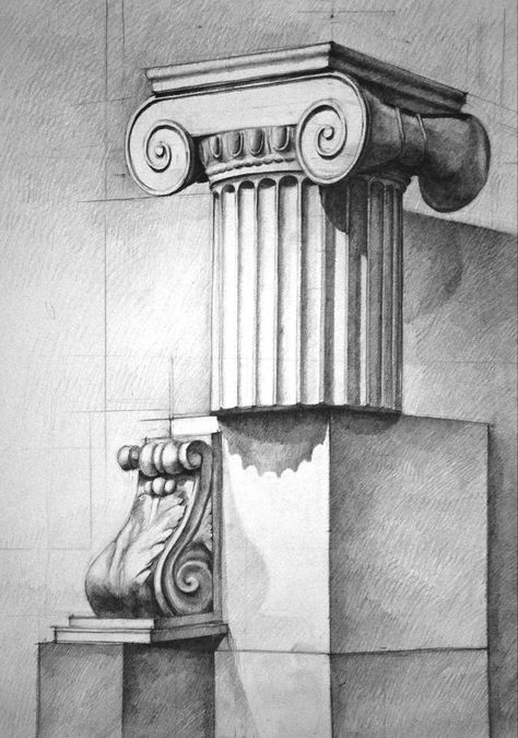 Pencil Drawing Ideas, Architecture Antique, Academic Drawing, Perspective Drawing Architecture, Architecture Drawing Plan, Istoria Artei, Architecture Sketchbook, Architecture Design Sketch, Architecture Design Drawing