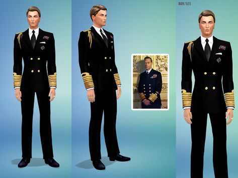 I created this one because i wanted a simple but elegant everyday attire for my monarch, formal yet casual. It is inspired after common uniform worn by King George the VI. If you watch netflix's... Royalty Clothes, Sims4 Clothing, Prince Suit, Sims 4 Men Clothing, Sims 4 Male Clothes, Sims Medieval, Royal Clothes, Prince Clothes, Clothing Male