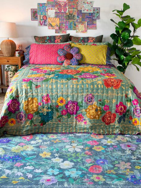 Cotton Matty Fringe Bedspread - Life Is A Canvas – Natural Life Colorful Posters, Wall Collage Kit, Cozy Couch, Dorm Walls, Chenille Rug, Collage Kit, Couch Cover, Toddler Bedrooms, Vintage Patchwork