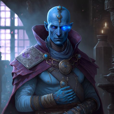 Vedalken Dnd Male, Vedalken Dnd, Kaladesh Art, Spell Jammer, Dr Manhattan, Skins Characters, Fantasy Ideas, Space Games, Alien Concept