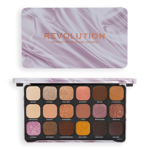 these are my go to ($15.00) Makeup Revolution Forever Flawless, 00's Makeup, Makeup Revolution London, Luminous Silk Foundation, Soft Glam, Makeup To Buy, Kylie Cosmetics, Makeup Revolution, Shadow Palette