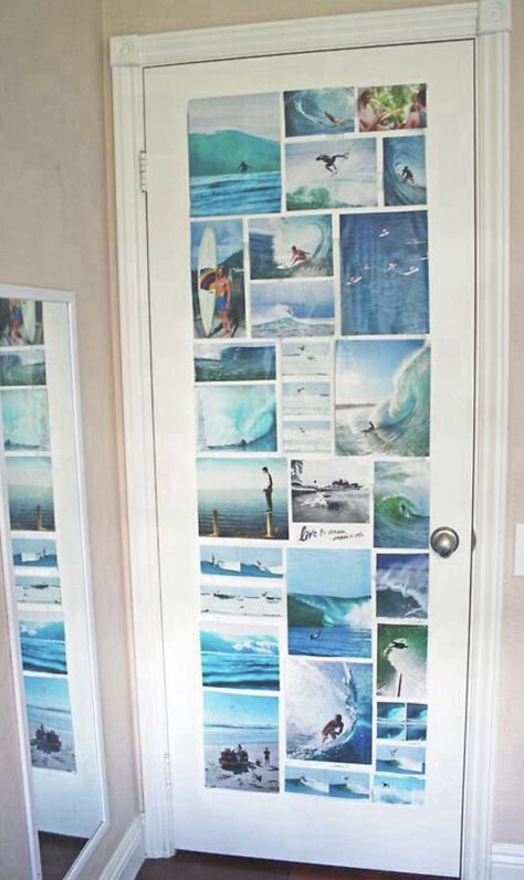 Surfer Girl Room, Surf Bedroom, Bedroom Door Decorations, Surfer Room, Surf Room Decor, Ocean Room Decor, Zimmer Diy, Beach Room Decor, Beachy Bedroom