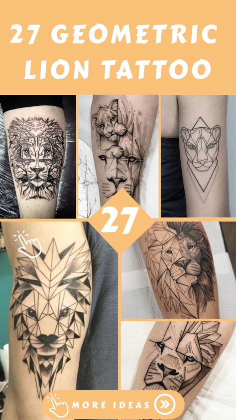 27 Geometric Lion Tattoo Abstract Animal Tattoo, Geometric Leo Tattoo, Lion Abstract Tattoo, Geometric Lioness Tattoo, Geometric Tiger Tattoo, Tiger Tattoo Meaning, Geometric Shape Tattoo, Cat Portrait Tattoos, Lion Forearm Tattoos