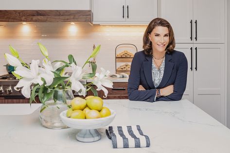 <em>Love It or List It</em>'s Hilary Farr to Star in New Solo HGTV Series, <em>Tough Love</em> — See a Sneak Peek! Tough Love With Hilary Farr, Hilary Farr Design, Hilary Farr, Love It Or List It, Hgtv Designers, Cabinets With Glass Doors, Hgtv Shows, Hgtv Star, Traditional Cabinets