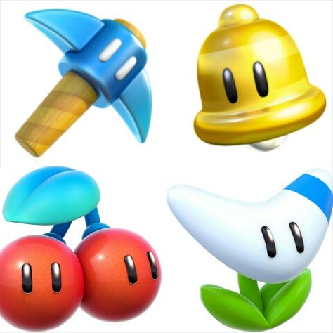 Mario power ups collage Thwomp Mario Bros, Super Mario Bros Power Ups, Mario Power Ups, Bullet From Mario, Mario Kart Power Ups, Art Skateboard, Peach Cosplay, Nintendo Switch Super Mario, Super Mario Brothers