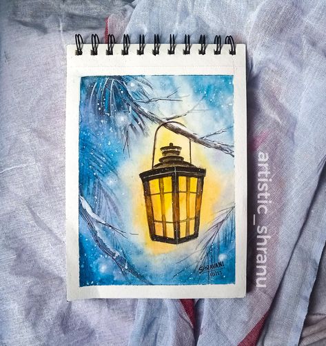 New Year Painting, Watercolor Lantern, Lantern Painting, Book Painting, New Year Postcard, Watercolor Art Lessons, New Year Wishes, Amazing Art Painting, Canvas Art Painting