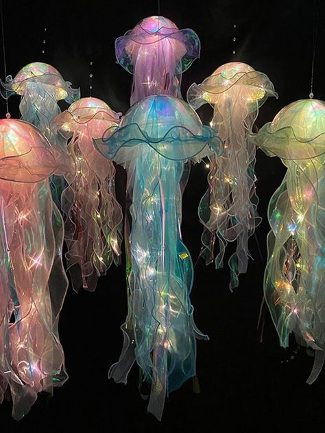 1pc Creative Jellyfish Lantern Mermaid Birthday Party Diy Underwater Animal Theme Decor For Girl's Summer Birthday Party Supplies | SHEIN USA Jellyfish Birthday, Mermaid Pirate Party, Jellyfish Lantern, Ocean Themed Bedroom, Birthday Party Diy, Underwater Animals, Summer Birthday Party, Diy Birthday Party, Mermaid Birthday Party