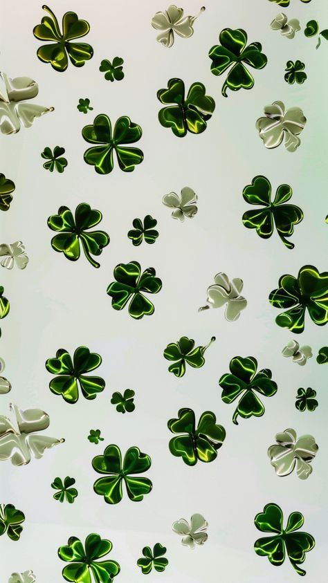 🍀Wallpaper Shamrock Four Leaf Clover Wallpaper Aesthetic, Clover Aesthetic Wallpaper, Clover Iphone Wallpaper, Clover Leaf Wallpaper, Clover Wallpaper Aesthetic, Four Leaf Clover Wallpaper, Green 3d Wallpaper, Shamrock Wallpaper, Emerald Green Wallpaper