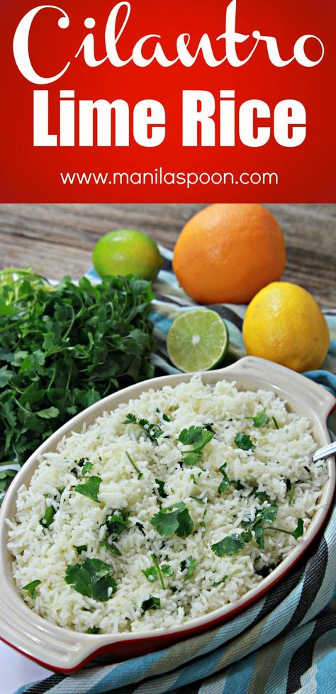 Citrus Rice, Gluten Free Recipes Side Dishes, Boiled Rice, Rice On The Stove, Cilantro Rice, Sides Dishes, Gluten Free Sides, Gluten Free Sides Dishes, Lime Rice