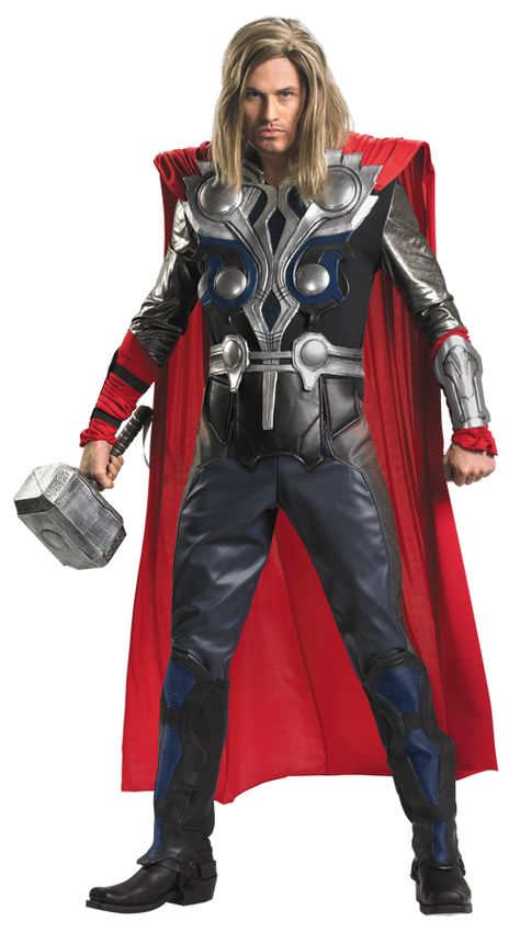 Thor Avengers  Adult Costume from the Avenger Movie. Superhero Costume for Adults for Costume Parties and Halloween. Thor Halloween Costume, Thor Halloween, Thor Outfit, Thor Costume, Superhero Man, Thor Superhero, Avengers Costumes, Comic Con Costumes, Avengers Movie