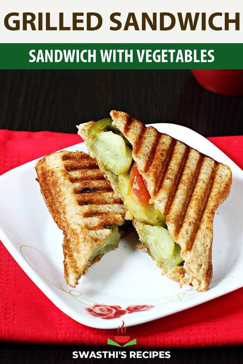 Veg grilled sandwich recipe – Sandwiches are a favorite among many and like to enjoy for their Breakfast or evening chai. Bombay sandwiches are quite a common street food not only in Mumbai but even in other parts of India. Most chat places, tea shops, tiffin centers & Indian restaurants have a variety of Mumbai street foods on their menu. Vegetarian Sandwich Recipes Indian, Paneer Sandwich Recipes Indian, Sandwich Recipes Vegetarian Indian, Indian Cucumber Sandwiches, Panner Sandwich Video, Veg Grilled Sandwich, Evening Snacks Recipes, Easy Indian Snacks, Grilled Sandwich Recipe