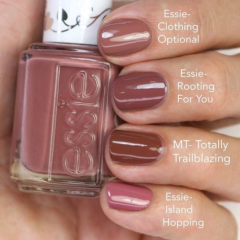 Fall Nail Colors For Light Skin, Essie Fall Nail Colors, Soft Autumn Nail Polish Colors, Soft Autumn Nail Polish, Soft Autumn Nail Colors, Beleaf In Yourself, Essie Nail Polish Colors, Designs For Short Nails, Essie Nail Polish