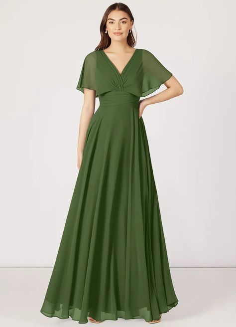 Olive Azazie Pamela Bridesmaid Dresses | Azazie Click Chemistry, Olive Bridesmaid Dress, Dress Natal, Olive Bridesmaid Dresses, Uzun Boy, Plus Size Bridal Dresses, Neutral Dresses, White Dress Top, Stretch Satin Dress