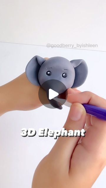 Fondant Elephant, 3d Elephant, Decorating Hacks, Cake Artist, Cake Decorating Tips, Artist On Instagram, Precious Moments, Baking Recipes, Fondant