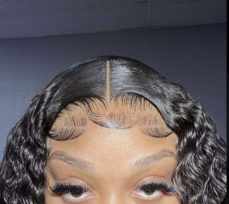 Middle Part Curly Hair, Virgin Hair Vendors, Curly Lace Frontal, Middle Part Hairstyles, Frontal Wig Hairstyles, My One And Only, Black Ponytail Hairstyles, Hair Vendor, Wavy Curly Hair