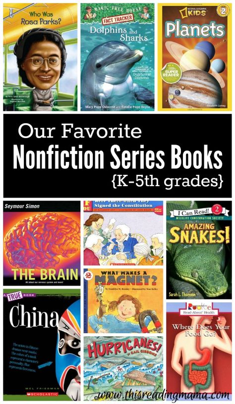 Our Favorite Nonfiction Series Books for K-5th grades | This Reading Mama Fiction Books For Kids, Nonfiction Books For Kids, Reading Comprehension Strategies, Elementary Library, Nonfiction Reading, Nonfiction Texts, Mentor Texts, Wu Tang Clan, Non Fiction Books