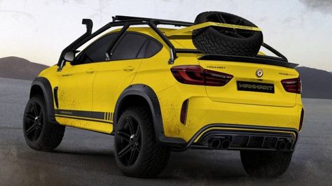 BMW's X6 has never really pretended to be an off-roader, but German tuning house Manhart has completely different ideas. Bmw 4x4, Bmw X Series, Bavarian Motor Works, Bmw Suv, Terrain Vehicle, Bmw X6, Dune Buggy, Offroad Trucks, Rally Car