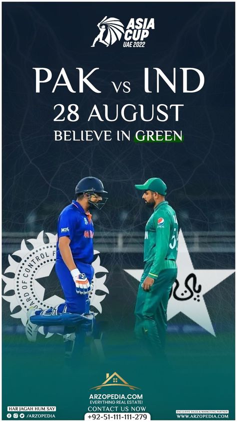 Asia Cup 2022 marketing compaign Pak vs India Cricket match Pak Vs India Cricket, India Pakistan Cricket, Pakistan Cricket Match, India Cricket Match, Creative India, Asia Cup 2022, India Pakistan Match, Pakistan Team, Travel Advertising Design