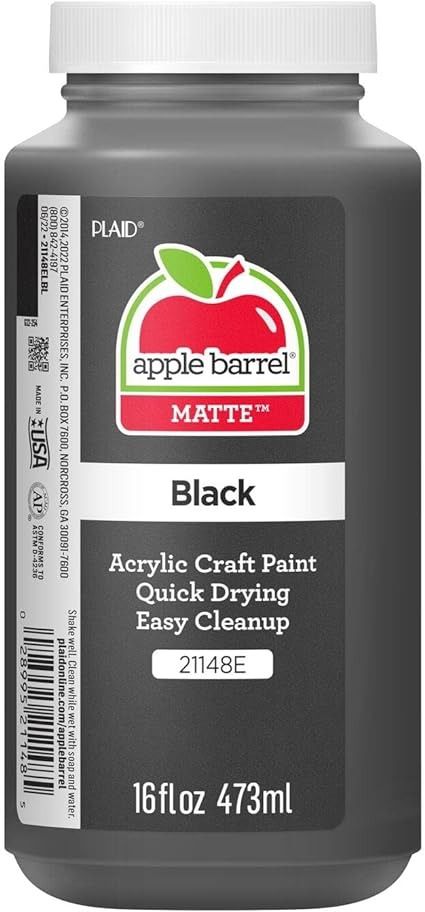 Amazon.com: Apple Barrel Acrylic Paint in Assorted Colors (16 Ounce), 21148 Black : Everything Else Halloween Diy Outdoor, Apple Barrel, Acrylic Paint Brushes, Black Everything, Acrylic Craft Paint, Black Apple, Burnt Umber, Pewter Grey, Buy Apple