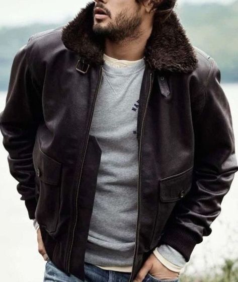 Very good the material order a bigger number than usual Sheep Jacket, Pilot Leather Jacket, Dark Brown Leather Jacket, Leather Jacket Mens, Winter Fashion Jackets, Fur Leather Jacket, Real Leather Jacket, Brown Leather Jacket, Dark Brown Leather