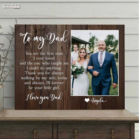 Father's Day Gift For Dad From Daughter,Great Father'S Day Gifts Custom Father Daughter Photo Canvas , Daddy Daughter Gift From Daughter Wedding Photo Canvas, Father Of The Bride Gift, Dad Wedding Gift, Bride Pictures, Unique Gifts For Dad, Poster Sizes, Personalized Picture Frames, Wedding Day Gifts, Personalized Gifts For Dad