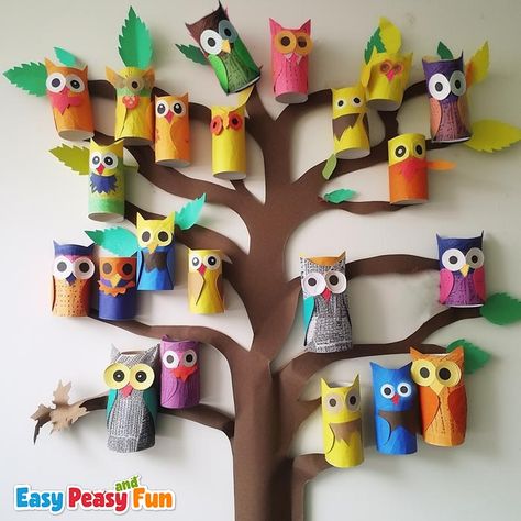 50+ Fun Toilet Paper Roll Crafts - Easy Peasy and Fun Fun Toilet, Rolled Paper Art, Toilet Paper Crafts, Toilet Paper Rolls, Bra Hacks, Toilet Paper Roll Crafts, Owl Crafts, Paper Roll Crafts, Diy Crafts For Kids Easy