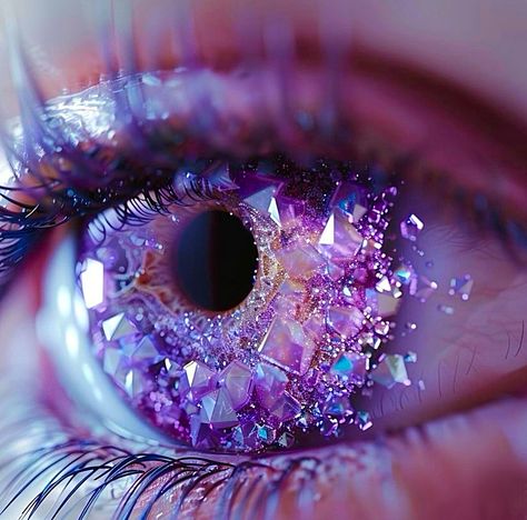 Purple Eyes Aesthetic, Amethyst Makeup, Looks For Hooded Eyes, Makeup Looks For Hooded Eyes, Sharp Makeup, Lavender Eyes, Magical Eyes, Makeup For Hooded Eyes, Electric Blue Eyes