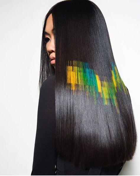 Absolutely stunning hair by @phildoeshair. Create something new. #creativebrushes Pixel Hair, Trendy We Fryzurach, Hair Stenciling, Competition Hair, Vivid Hair Color, Haute Hair, Editorial Hair, Futuristic Style, Hair Weaves