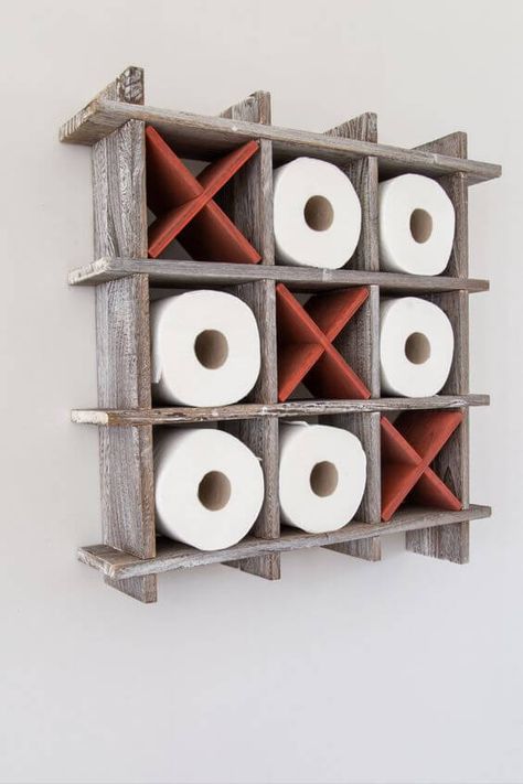 Toilet Roll Holder Ideas, Rustic Bathroom Decor Farmhouse, Toilet Paper Shelf, Bath Shelves, Paper Basket Weaving, Diy Toilet Paper Holder, Wood Toilet Paper Holder, Paper Shelf, Bathroom Toilet Paper Holders