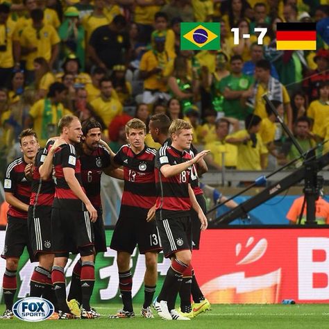 Enough said. FIFA 2014 Brazil vs Germany Brazil Vs Germany, Germany Football Team, German National Team, Dfb Team, Germany Football, Toni Kroos, World Cup 2014, Fox Sports, The Beautiful Game