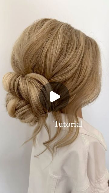 Easy Loose Updos For Long Hair, Simple Updo Wedding Guest, Upstyles For Medium Hair Wedding, Simple Evening Hairstyles, Mom Updos For Wedding, Wedding Guest Hairstyles Diy, Updo Messy, Low Up Do Hairstyles, Cute Easy Wedding Updos