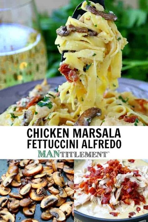 Alfredo Chicken Pasta, Chicken Pasta Dish, Homemade Chicken Fried Rice, Fettuccini Alfredo, Alfredo Chicken, Alfredo Sauce Recipe Homemade, Chicken Pasta Dishes, Marsala Chicken Recipes, Chicken Alfredo Pasta