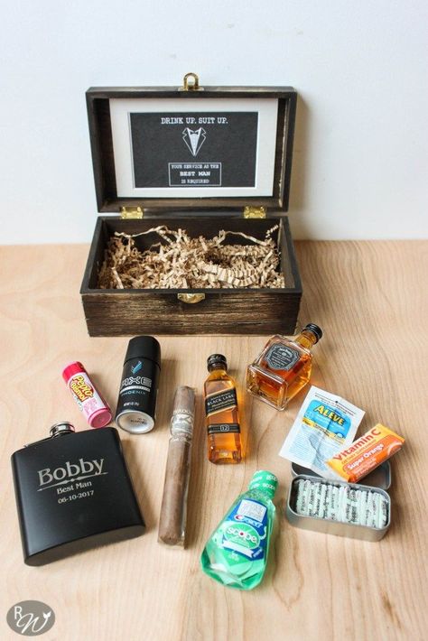 Groomsmen Proposal Box Ideas, Diy Groomsmen Gifts, Groomsmen Gifts Golf, Proposal Box Ideas, Groomsmen Boxes, Groomsman Proposal Box, Groomsmen Invitation, Gifts For Groomsmen, Groomsmen Proposal Gifts